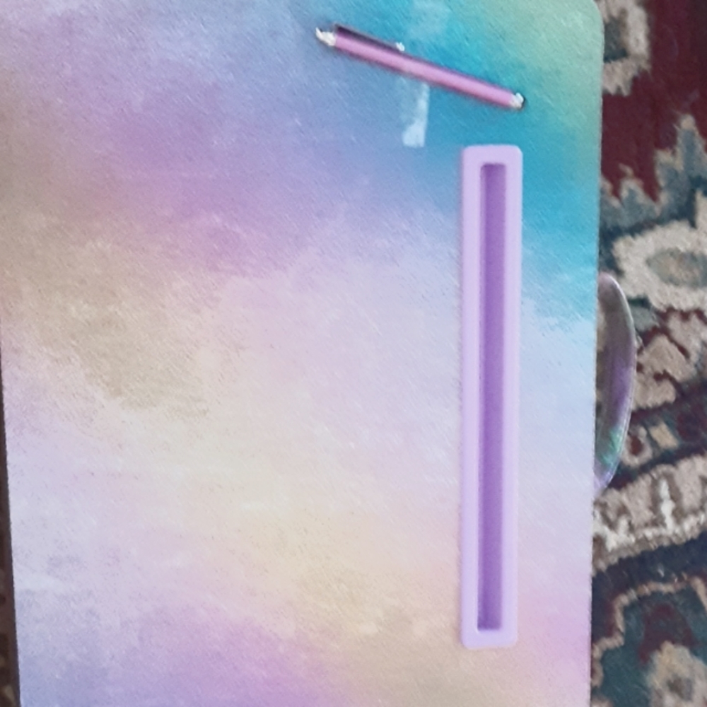 Tablet holder with stencil